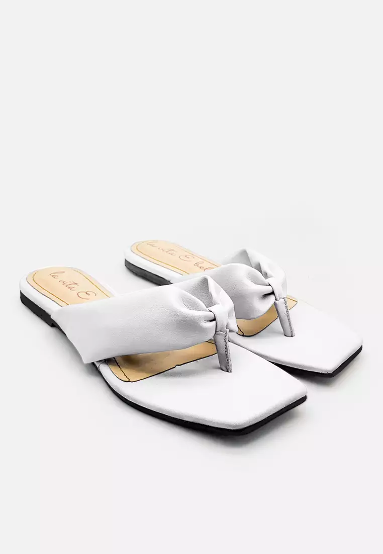 Women Flat Sandal Flip Flop Bow