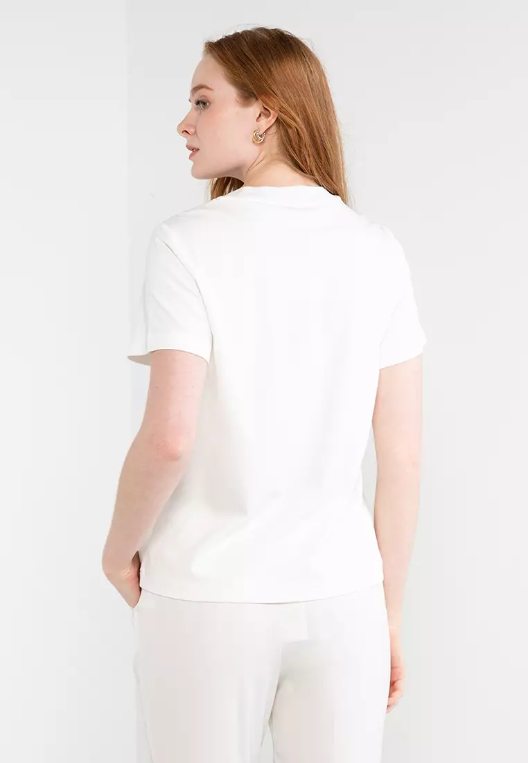 calvin klein plain white t shirt women's