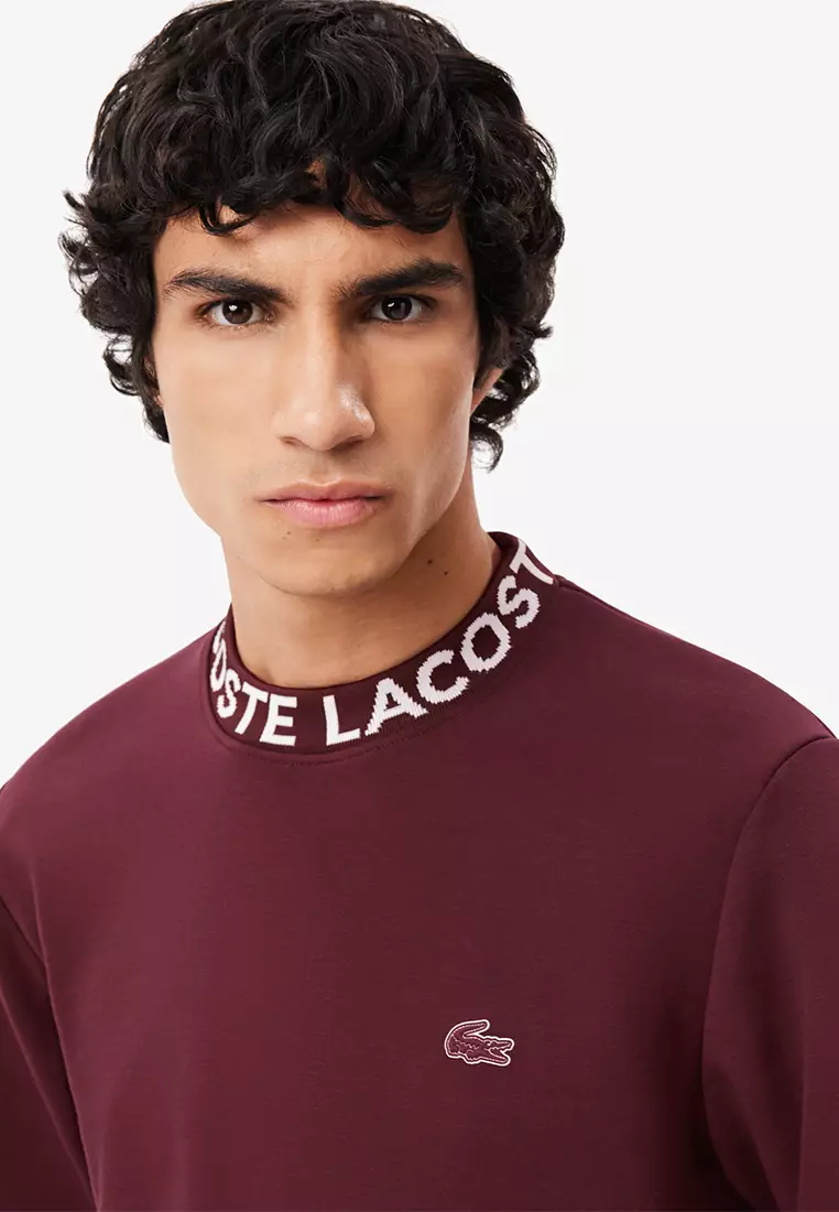 【LACOSTE】Logo Jacquard Collar Double Face 袖ロゴスウェット Buy Lacoste Logo Jacquard Collar Double Face Sweatshirt