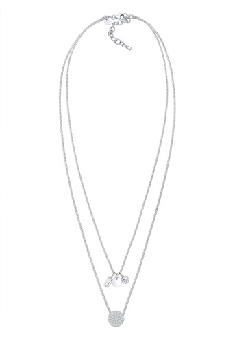 ELLI GERMANY silver Necklace Layer Geo Topaz Gemstone Sterling 118B0ACBBEF51DGS_1