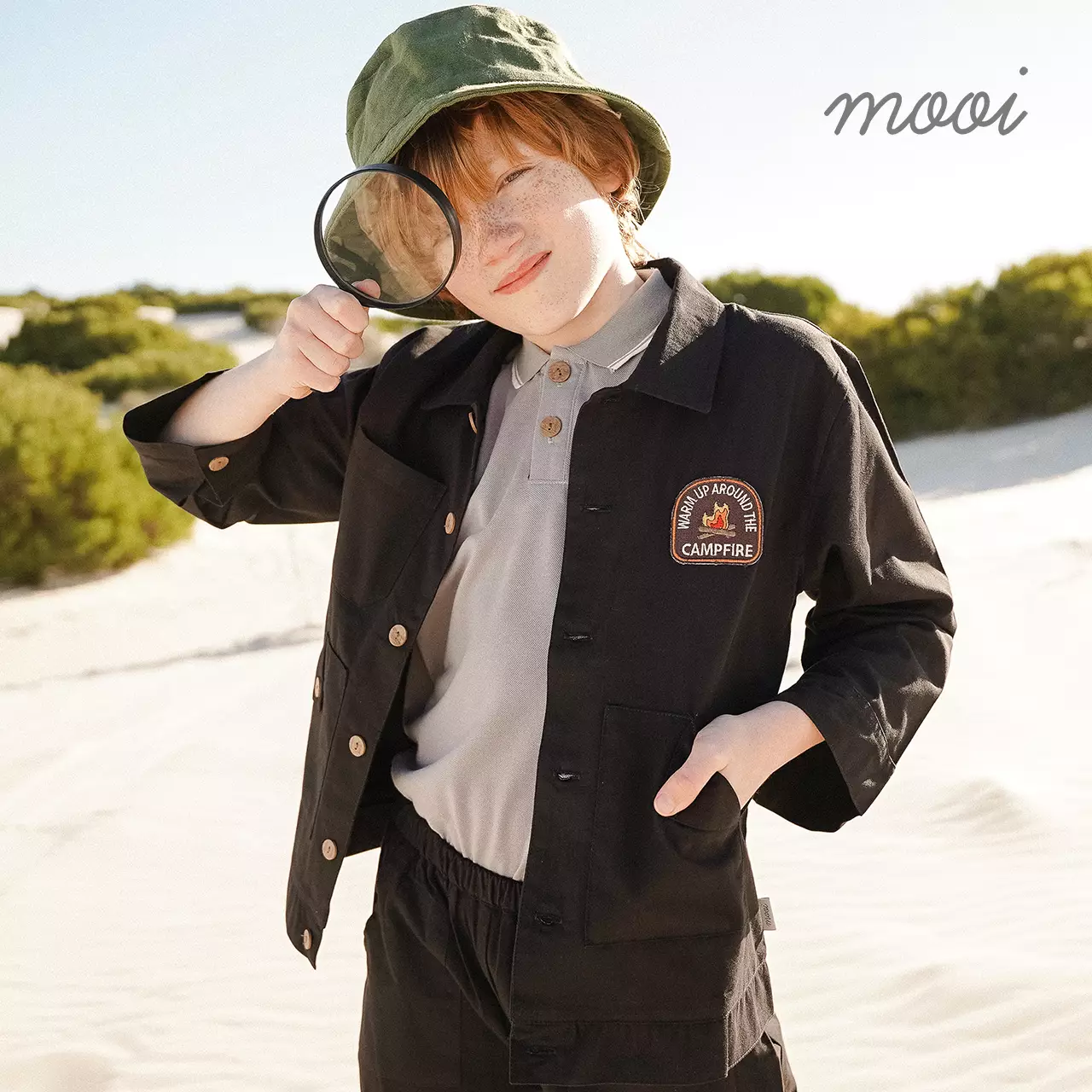 Mooi Jaket Anak Ezio Pocket Jacket - Khaki