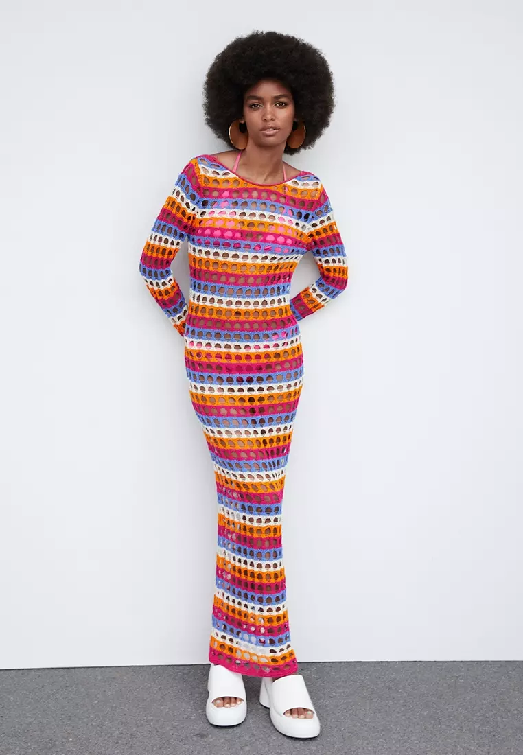 Multicolored Crochet Dress