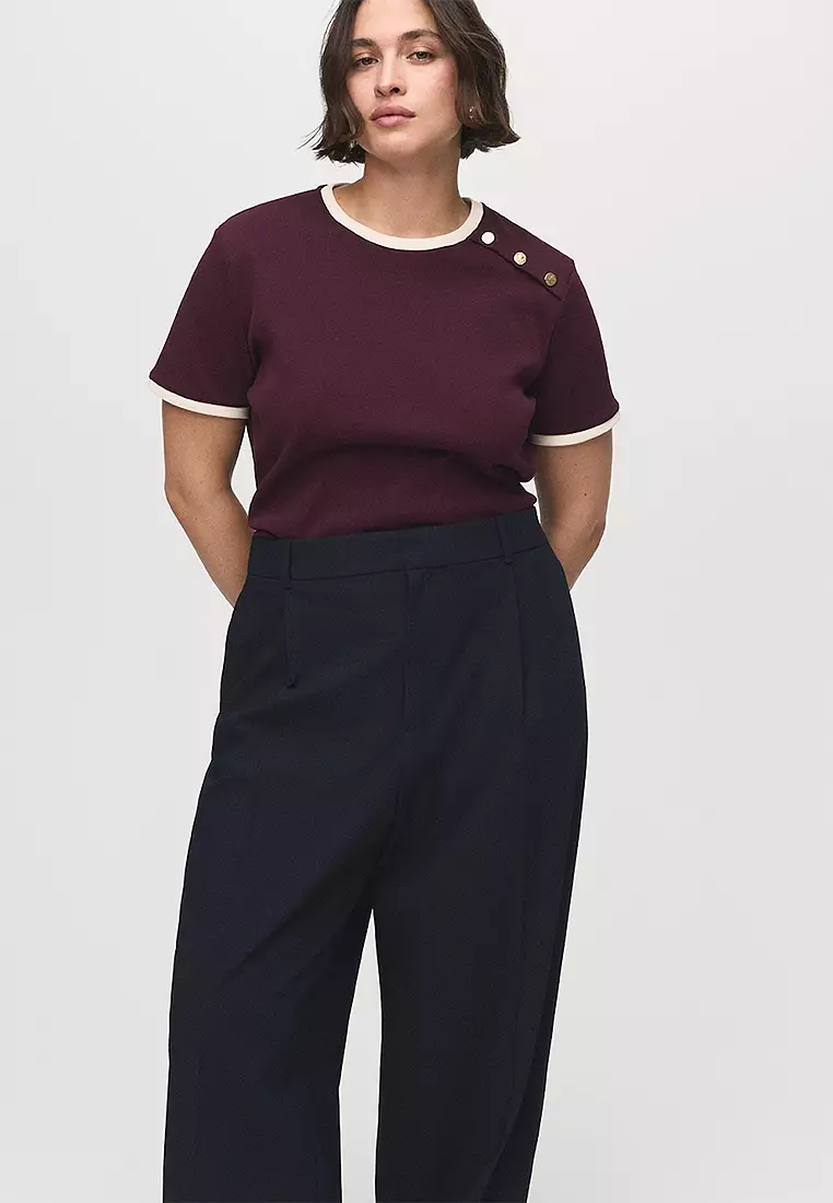 Low-Rise Wide-Leg Trousers