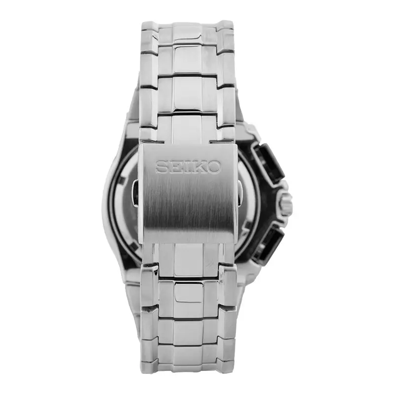 Jam Tangan Pria Seiko Chronograph SNN145P1 Black Dial Stainless Steel Strap