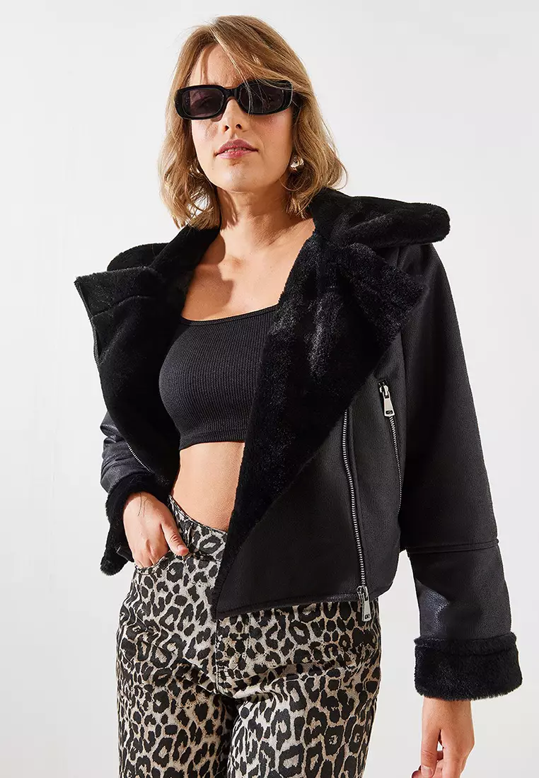 Women's Fur Laminated Leather Coat 2243 60101006