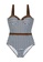 Sunnydaysweety brown Korean Style Geometric Slip One-Piece Swimsuit A21031807BW 48A36USB8E821BGS_1