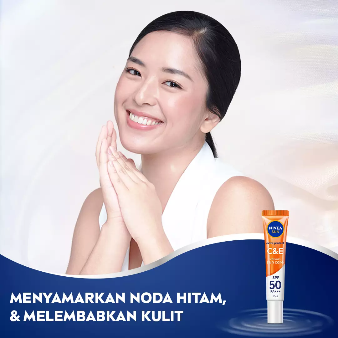 NIVEA Sun Extra Protect C&E 30ml - Sunblock Wajah, Vitamin C&E, SPF50