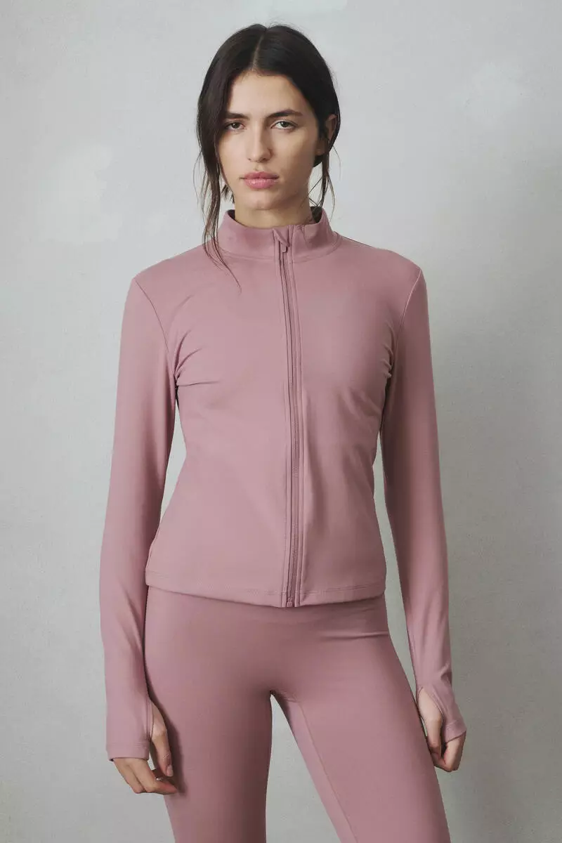 Zip-through sports jacket with SoftMove™