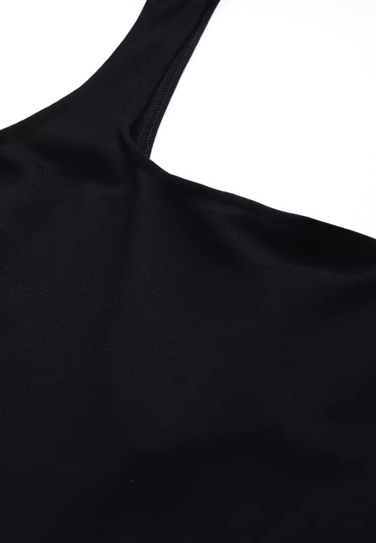 Slim Fit Mini Dress In Black