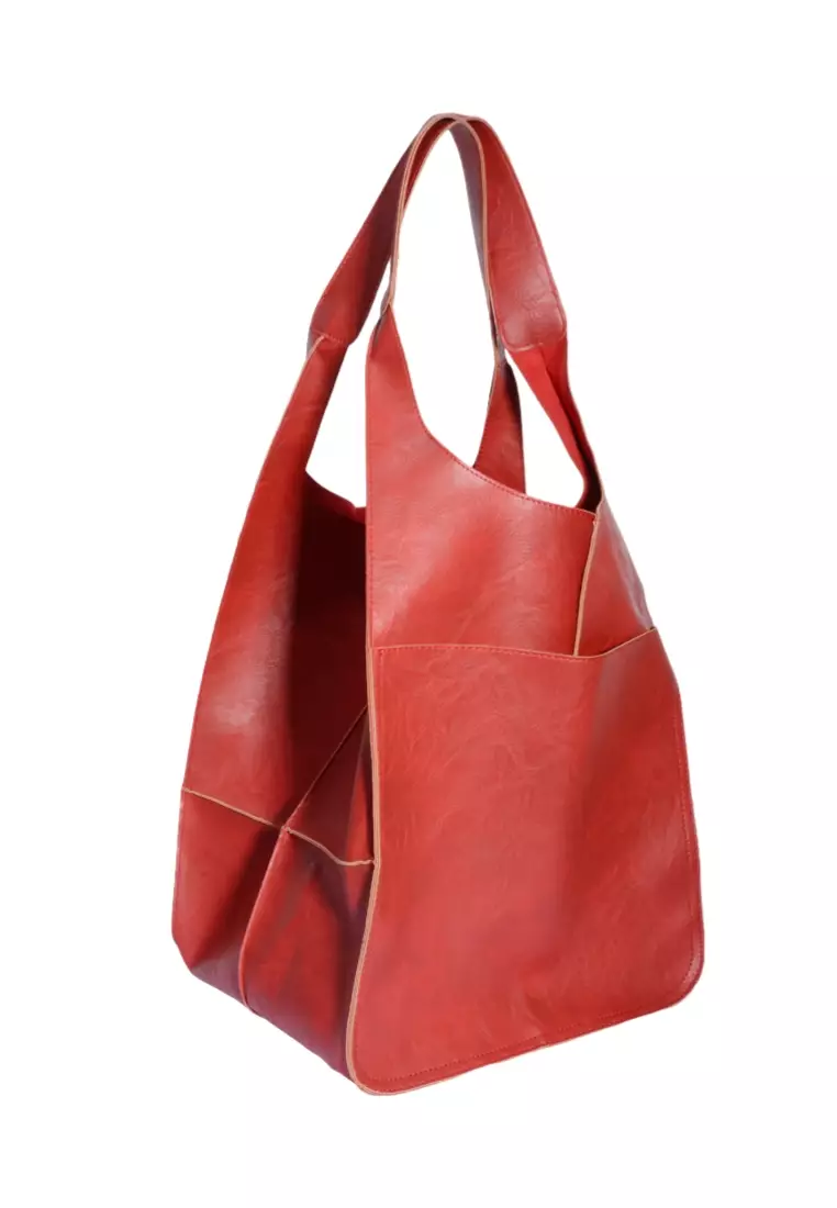 Buy SOEOES Soft Leather Large Capacity Shoulder Tote Bag 2025