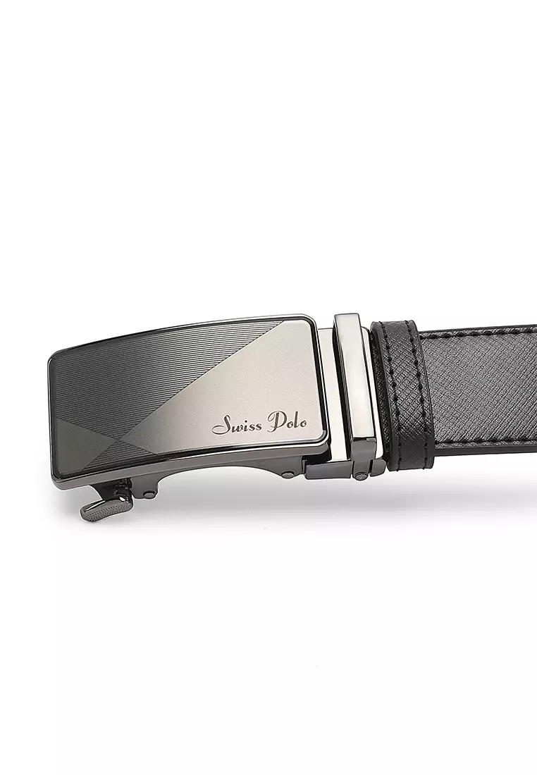 Gift Set - Leather RFID Wallet + 35mm Automatic Buckle Belt - Black