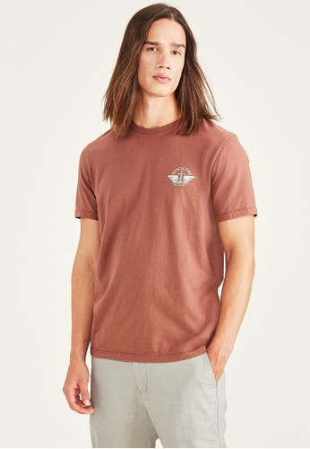 Dockers brown Dockers Men's Slim Fit Graphic Tee Shirt A1103-0023 6FA40AAF4841C1GS_1