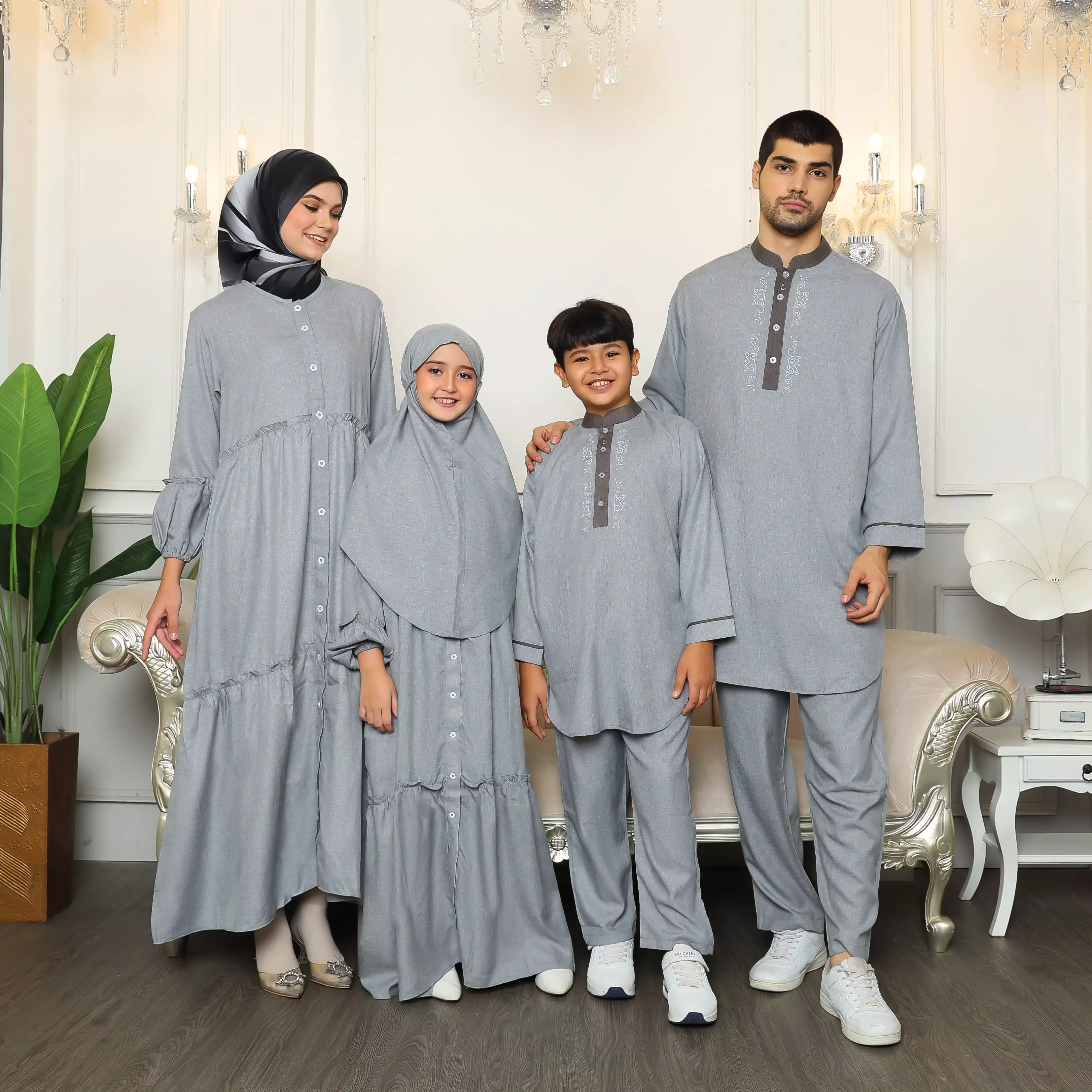 Gamis Sarimbit Wanita GMS 04 Grey
