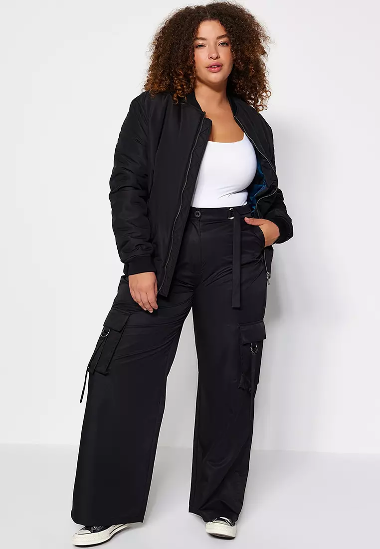 Plus Size Wide Leg Parachute Pants