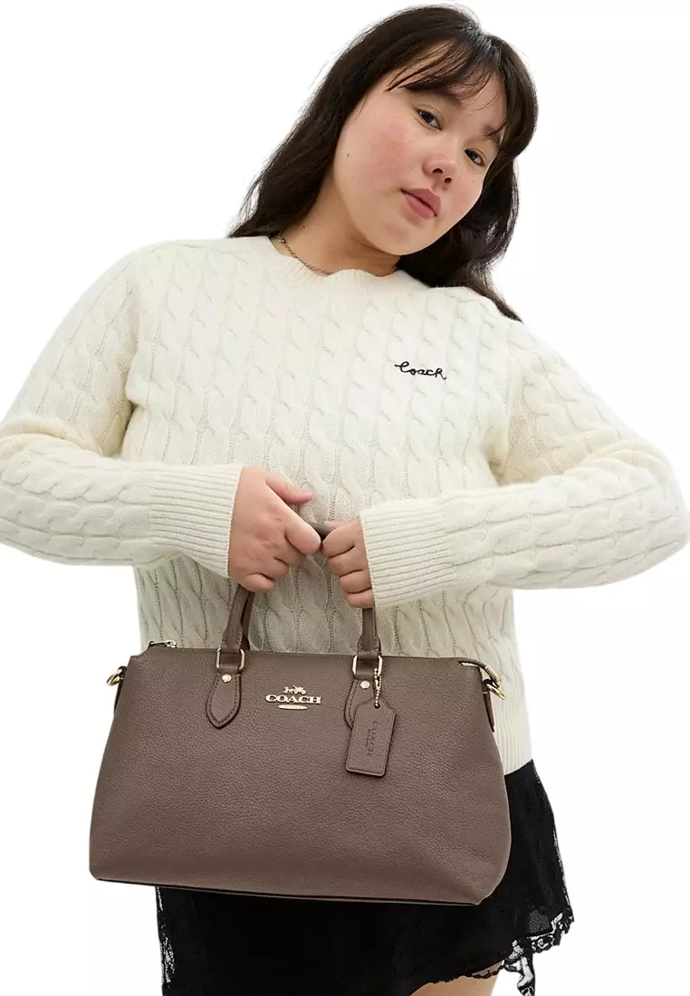 Buy Coach Georgia Satchel Bag - Dark Stone 2026 Online | ZALORA