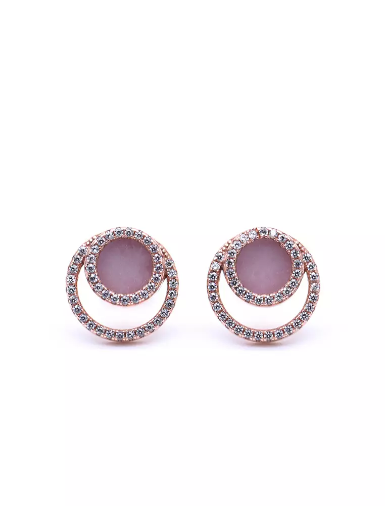 Purple discount jade earrings