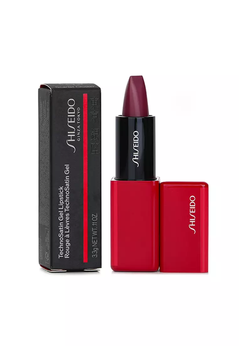 SHISEIDO - Technosatin Gel Lipstick - # 411 Scarlet Cluster 3.3g/0.11oz