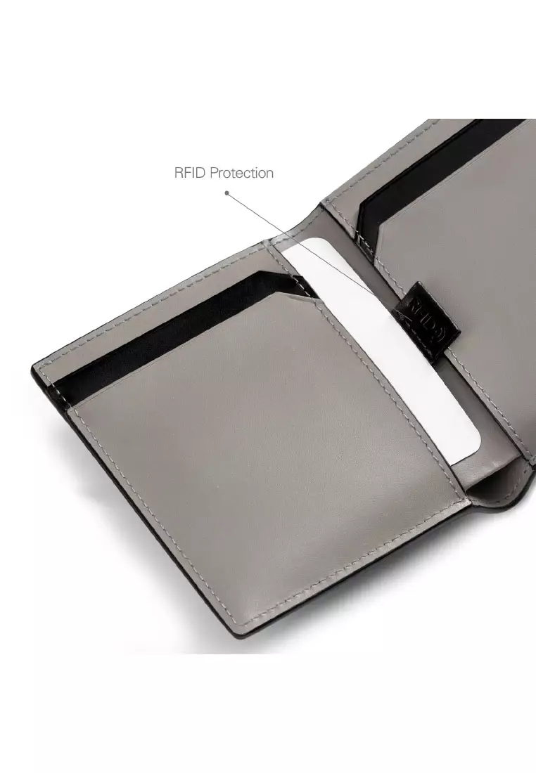 Maverick & Co. Cosmopolitan Pocket Leather Wallet (Black & Grey)