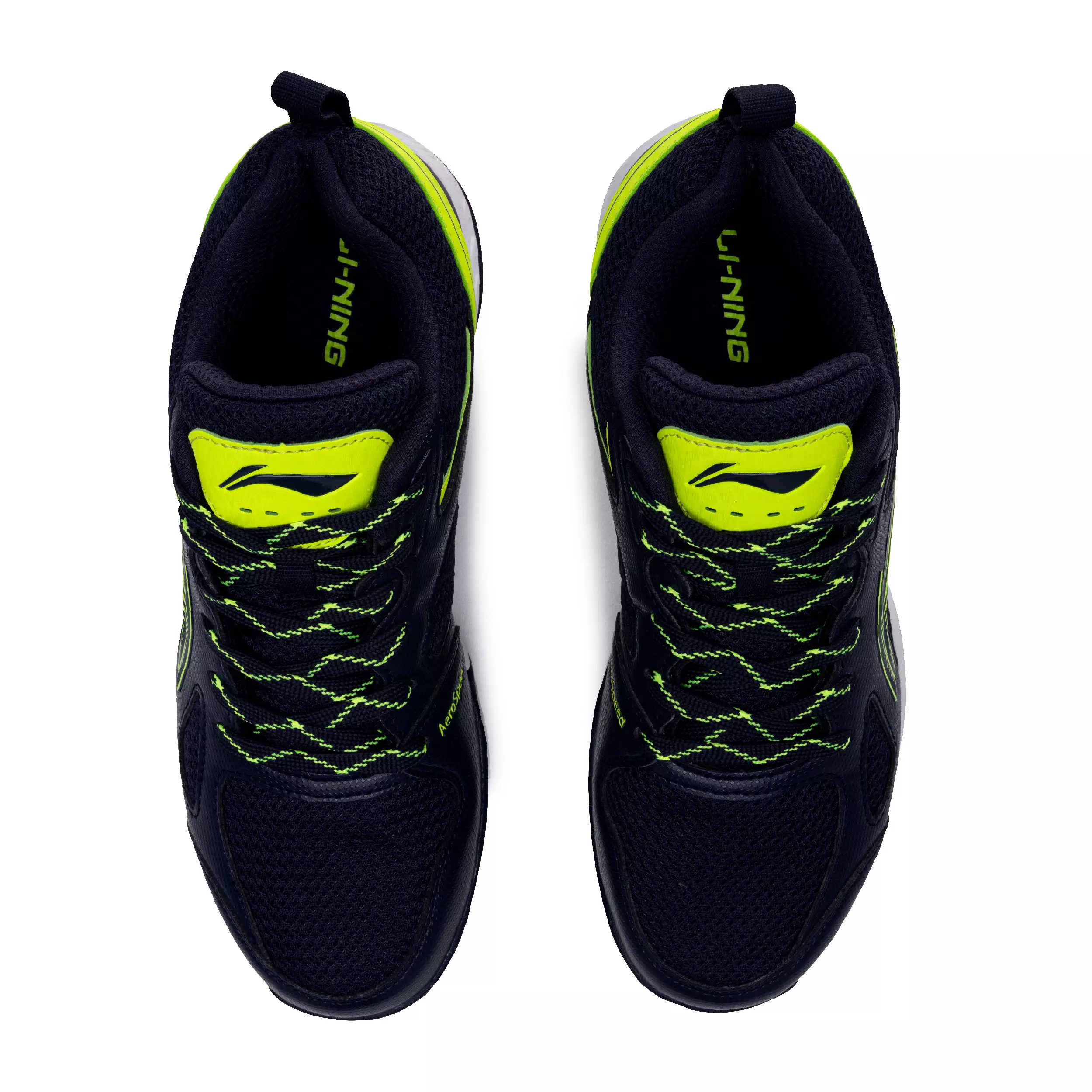 Li-Ning Badminton Shoes Aero Speed AYTU029-3 Free Grip Navy/Lime