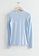 & Other Stories blue Frilled Long Sleeve Top EDE9CAAEC4F897GS_4