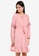 Sisley pink Flowing Midi Dress 8E357AA94D153EGS_1
