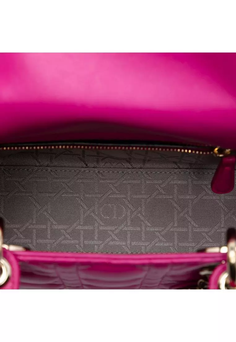 Pre-Loved Dior Small Lambskin Cannage My Abcdior Lady Dior