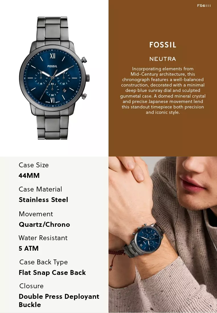 Buy Fossil Fossil Men's Neutra Chronograph Watch ( FS6111 ) - Quartz ...