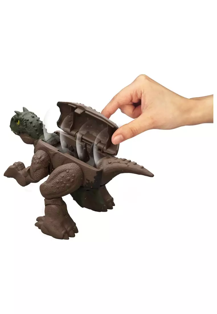 Mattel Jurassic World Fierce Changers 2-In-1 Dinosaur Action Figure, Double Danger Toy Transforms From Stegosaurus To Carnotaurus In 11 Steps
