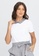 Apple & Eve white Casual Plain T-Shirt with Argyle Print Collar 56295AAA67CA43GS_1