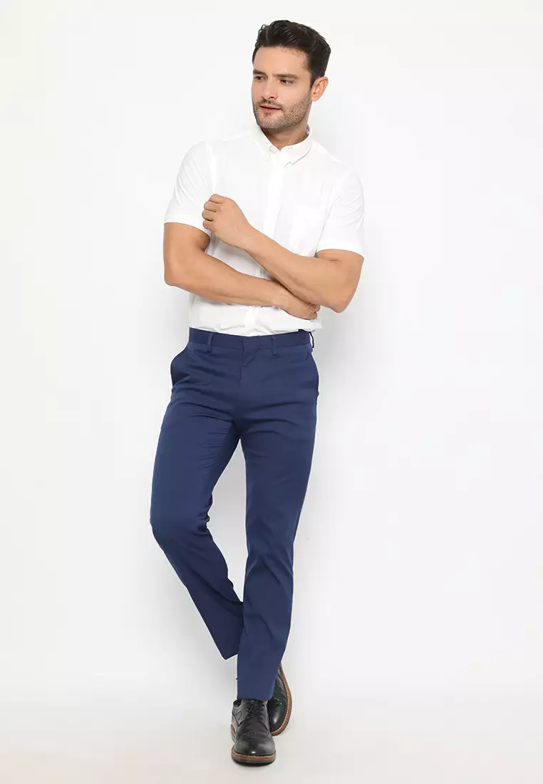 Jobb Bellmore-B Celana Panjang Pria Modern Slim Fit Blue 3
