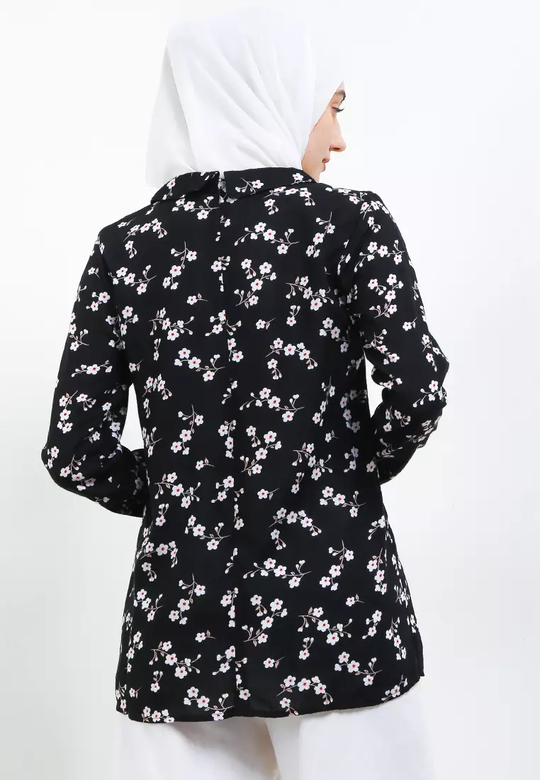Tahina Blouse In Black Floral Print