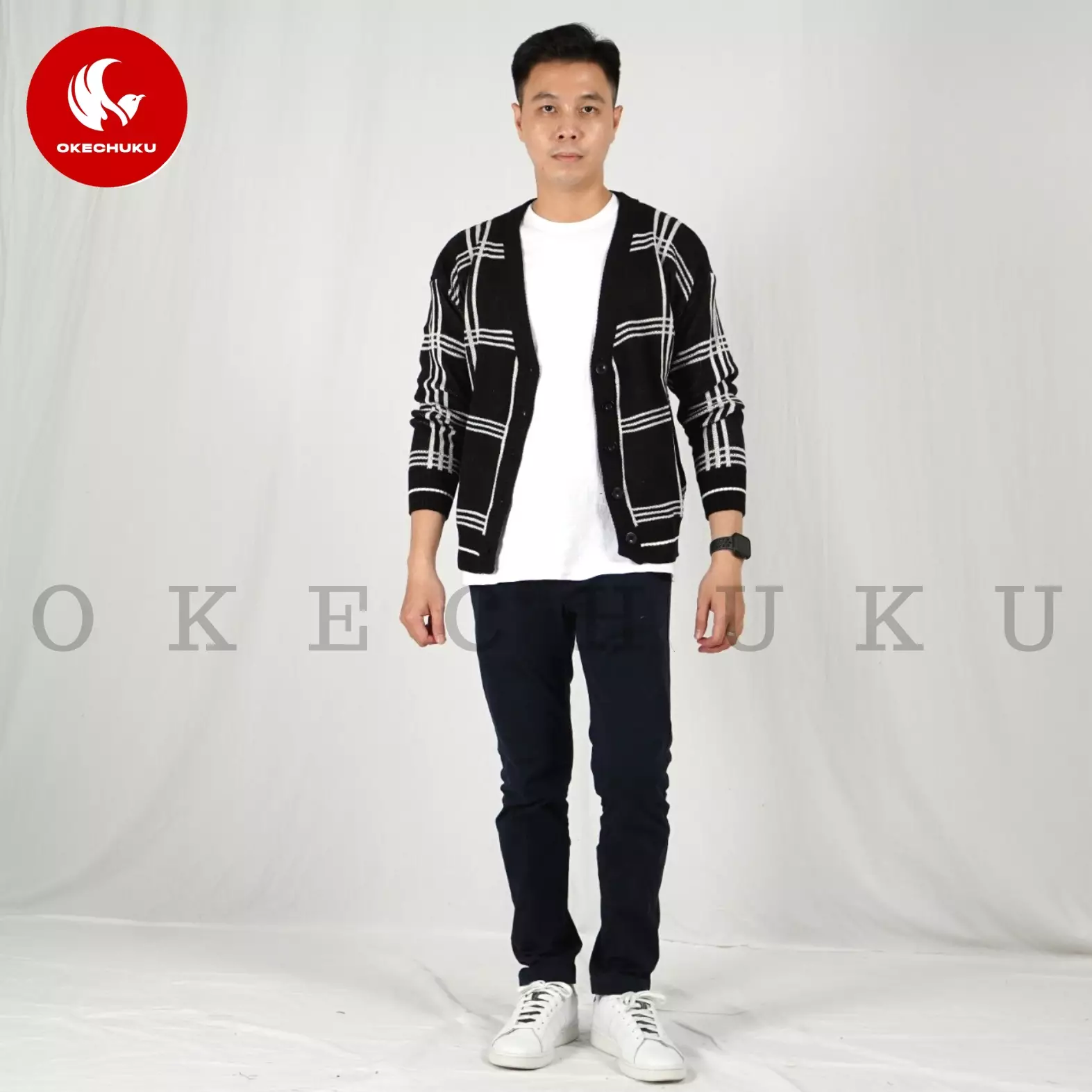  CARDIGAN MINGYU Outer Outwear Cardi Korea Kardigan - Hitam