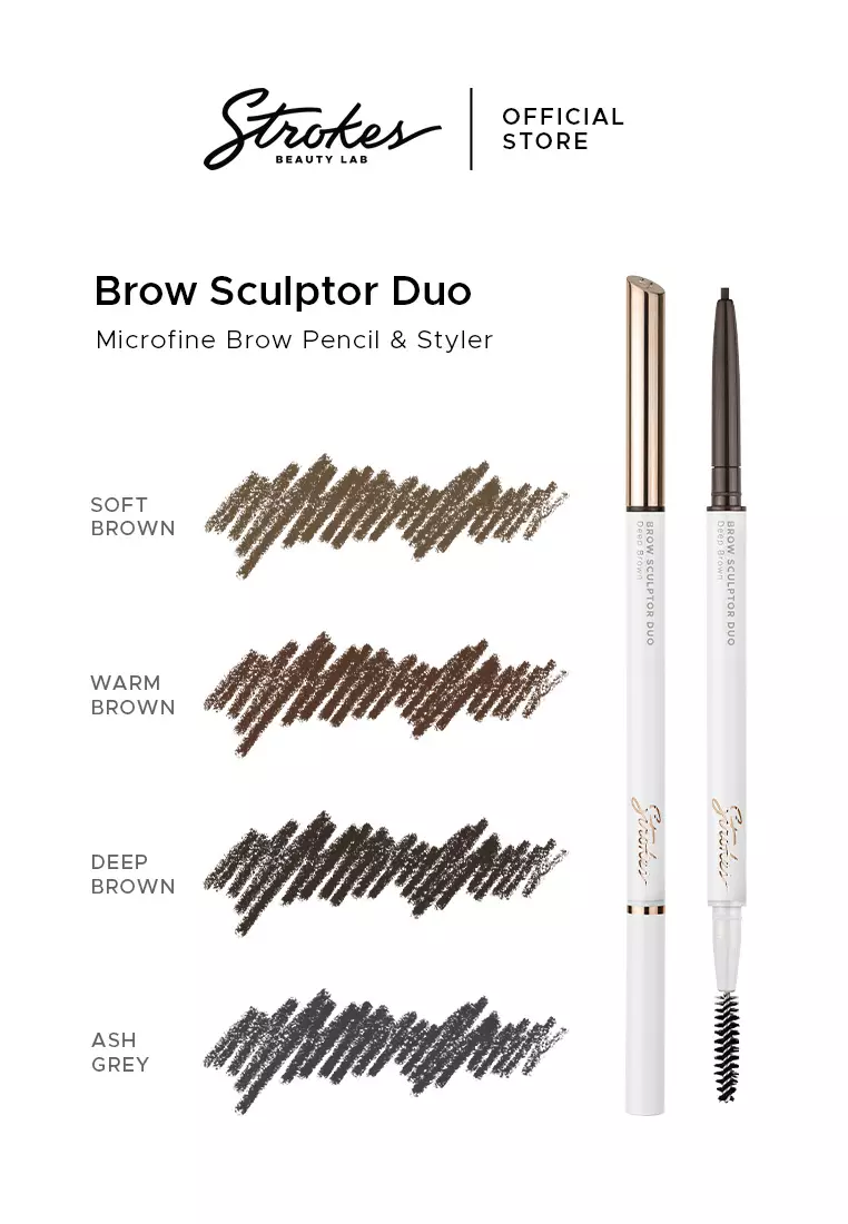 Discount on Strokes  shoes - SKU: Strokes Brow Sculptor Duo in Warm Brown [ Microfine Brow Pencil & Styler ]
