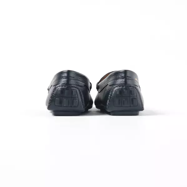 Sepatu BALLY KELYS GRAINED LEATHER ALL BLACK LOAFER 100% ORIGINAL