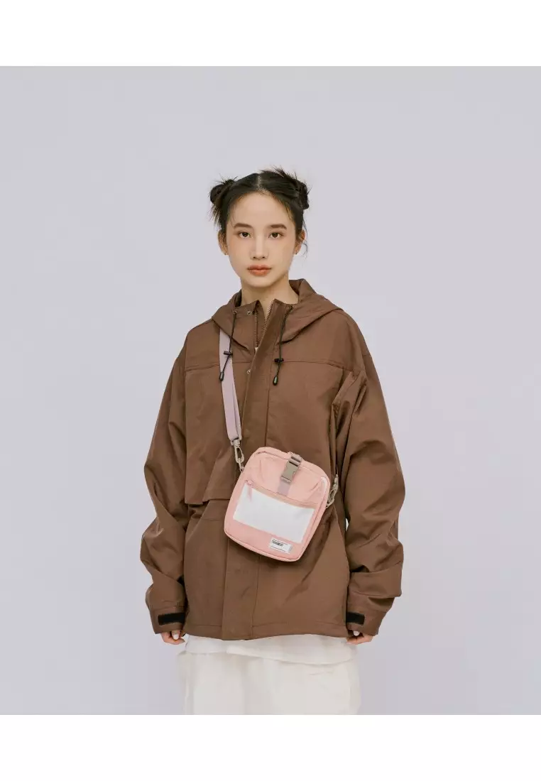 Plain-me 經典旅行小包 - 拼色特別版-粉色/白色