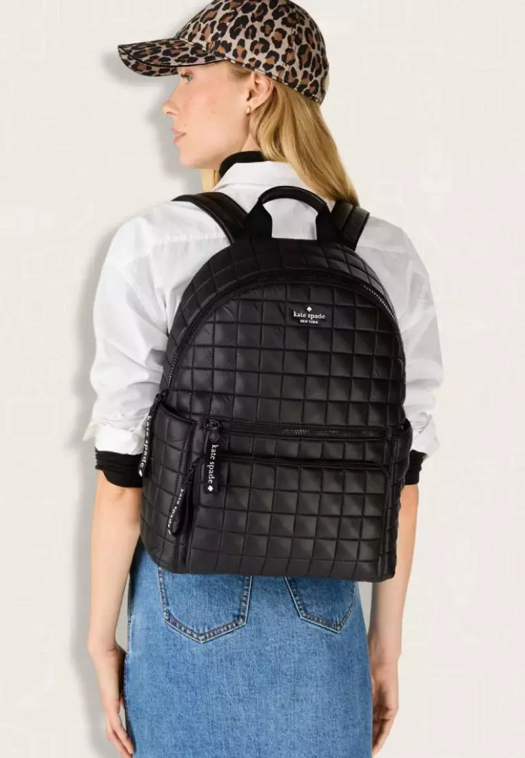 Kate Spade Camden Quilted Backpack Black
