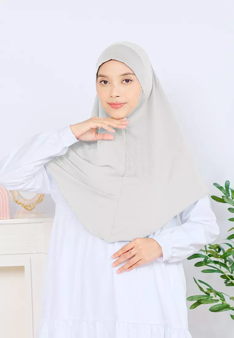 Kalea Instan | Bergo Dagu Non Pad | Hijab Instan Kerudung - Milk White