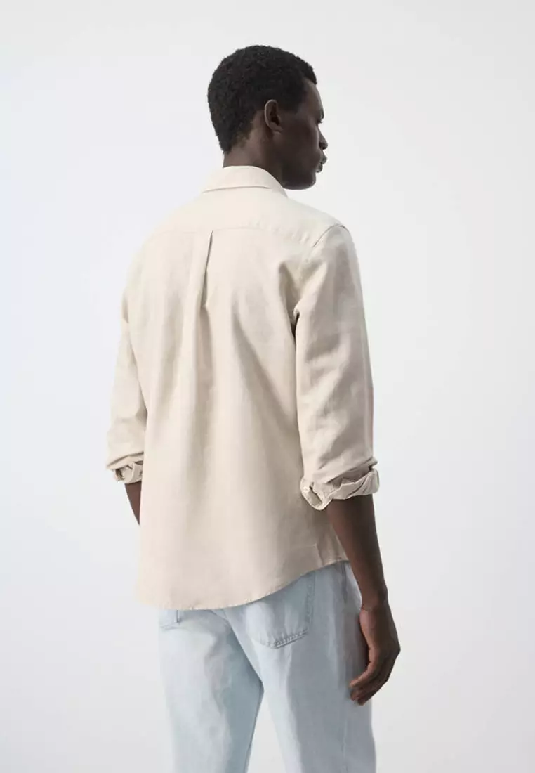 Linen-Cotton Shirt With Pocket