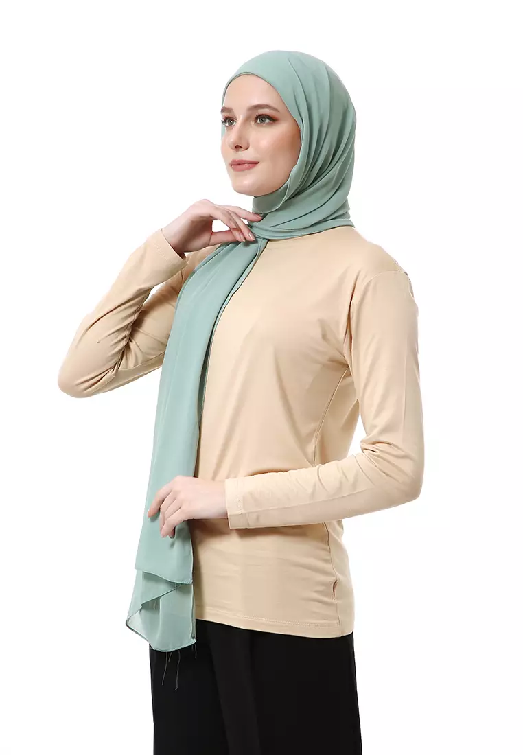 Zhalika Phasmina Motif Polos High Premium Quality - Matcha