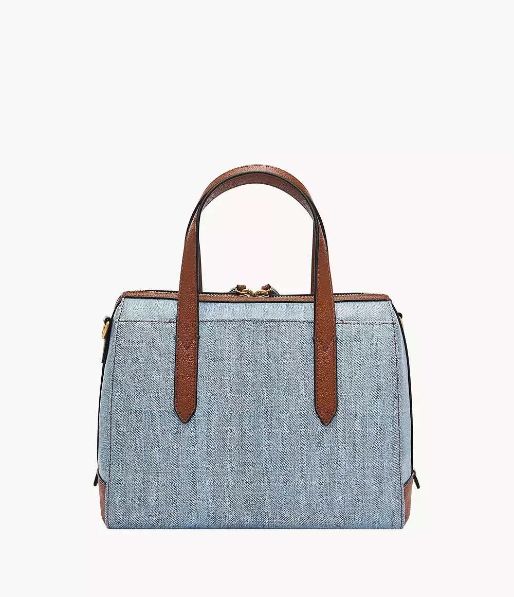 Fossil Sydney Coated Canvas Satchel Denim Tas Wanita SHB3288-423