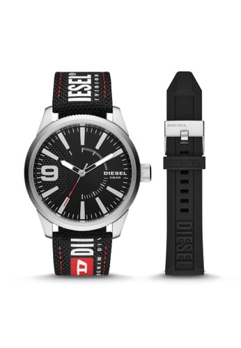 Jual Diesel Diesel Rasp Nsbb Three Hand Black Nylon Watch Set Dz1906 Jam Tangan Pria Original Original Zalora Indonesia