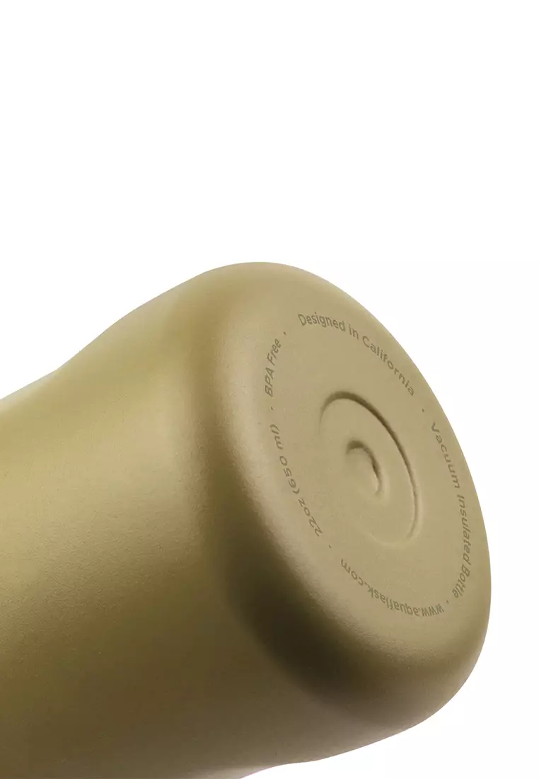 22oz Sand New Sports Lid Bottle Wide Mouth Vacuum Insulated Stainless Steel Drinking Water Bottle