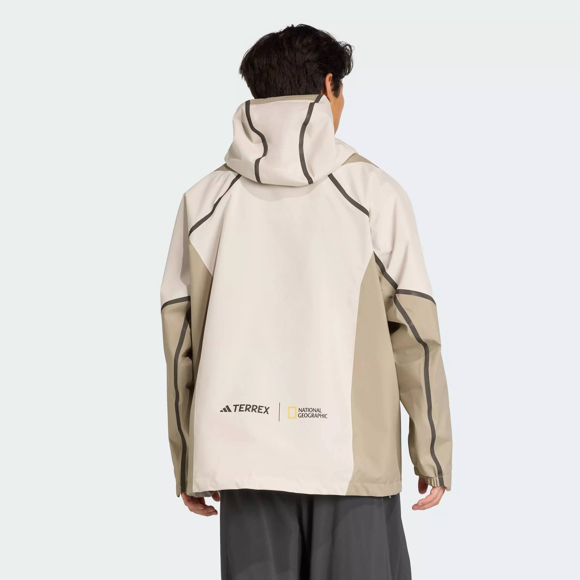 Hiking Nat Geo CLIMAPROOF Rain Jacket Men Beige KC2342