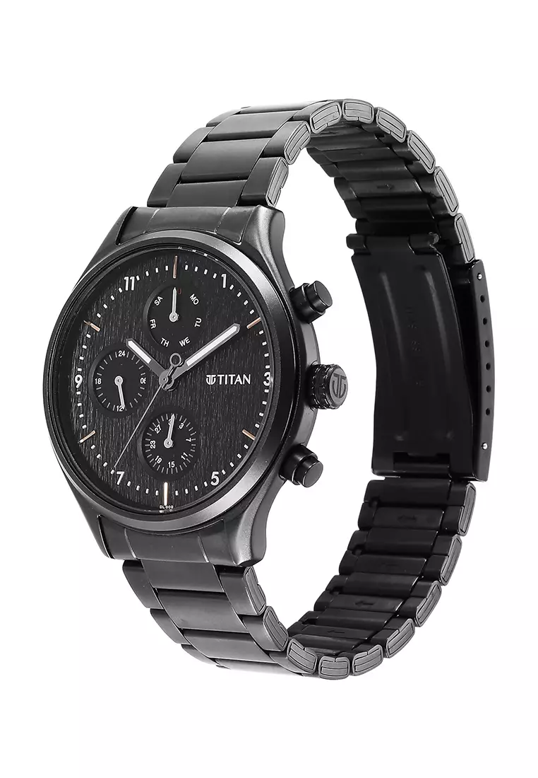 Titan Neo Black Stainless Steel Analog Quartz Watch For Men TTN1803NM01
