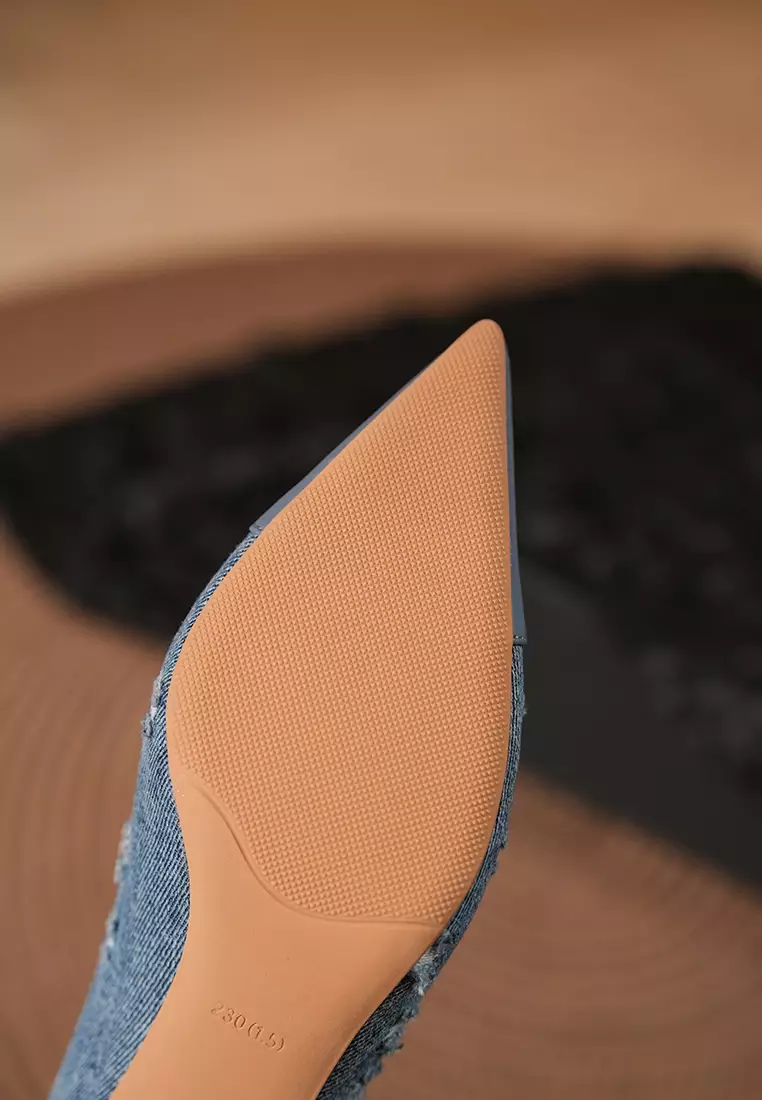 5CM 尖頭牛仔布高跟鞋 BY360-32