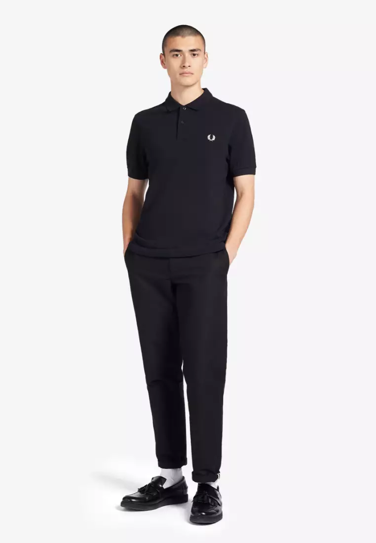 Fred Perry M6000 Plain Fred Perry Shirt (Navy Blue)