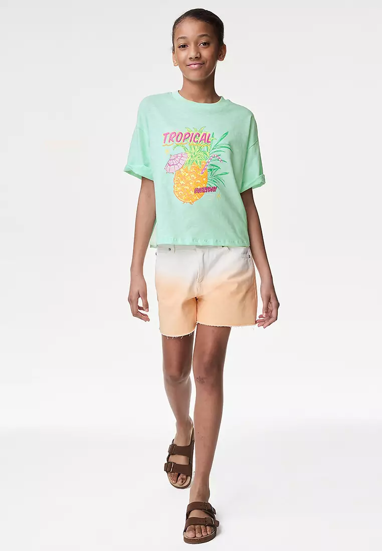 Pure Cotton Tropical Graphic T-Shirt