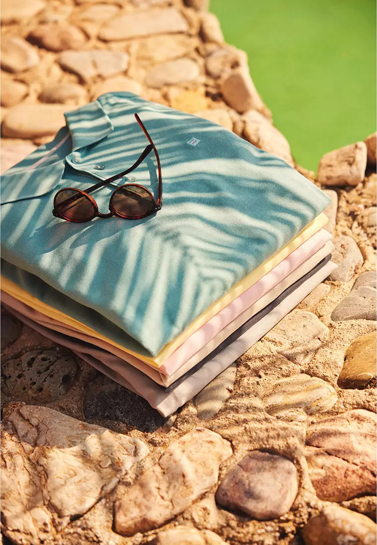 Men's Grey 100% Cotton Cool Polo Neck T-Shirt E001004