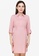 MOTHER 2 BE pink Ismael 3/4 Sleeves Maternity Dress 2A2B3AAA06210FGS_3