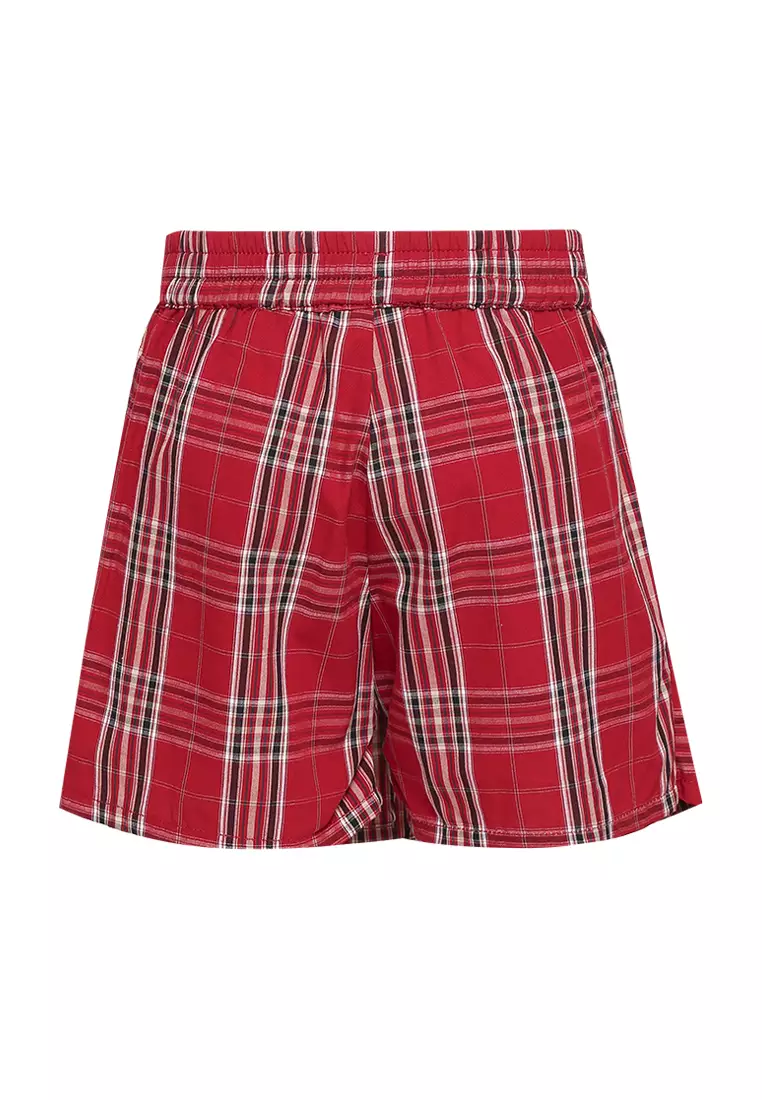 Qna Girl Libby Rok Kun Celana Anak Merah Motif Kotak